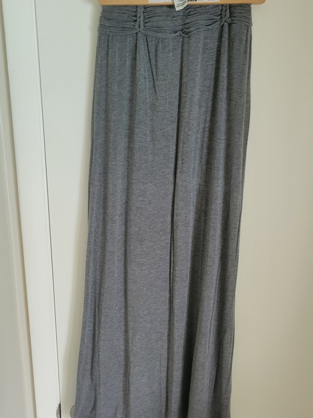 Max Studio Charcoal Gray Maxi Skirt with Braided Waistband